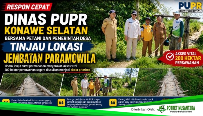 Petani Apresiasi Respon Cepat Pemda Konsel, Minta Jembatan Paramowila Jadi Skala Prioritas Perbaikan Demi Ketahanan Pangan