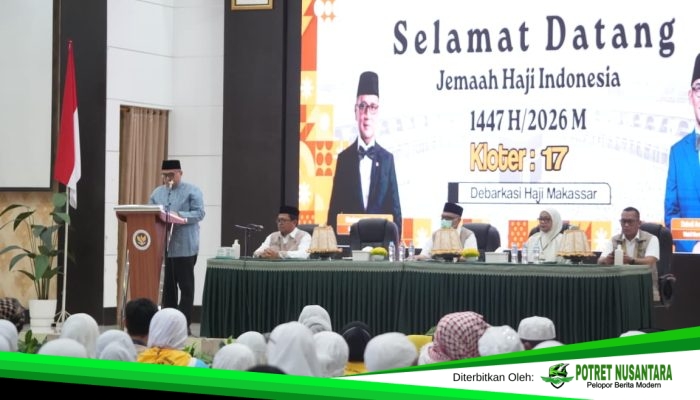 Wali Kota Appi Dampingi Menhaj RI Sambut Kepulangan Jemaah Haji Kota Makassar