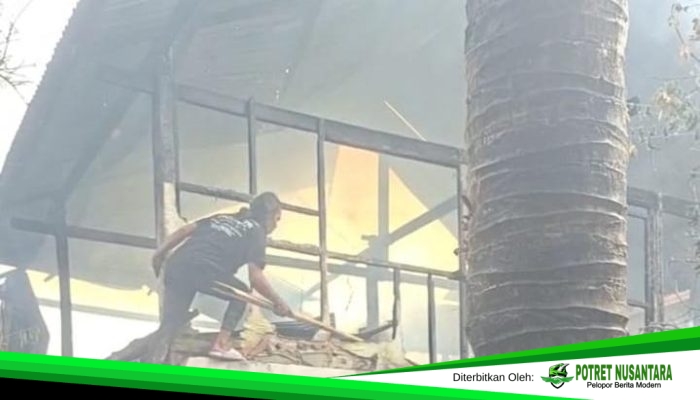 Satu Lansia Luka Bakar, Damkar Polman Padamkan Kebakaran Rumah Warga di Mapilli
