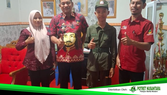 Camat Pattallassang Apresiasi Prestasi Muh. Fareza Siswa Sekolah Rakyat, Juara I FLS3N Kabupaten Gowa