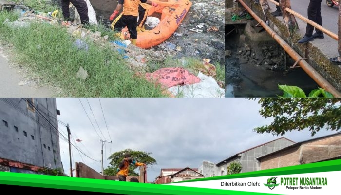 BPBD Makassar Terjun Langsung Bersihkan Kanal Bara-Baraya Timur