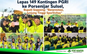 Lepas 149 Kontingen PGRI ke Porsenijar Sulsel, Bupati Soppeng: “Berprestasi, Junjung Tinggi Sportivitas”