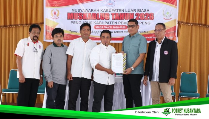 MUSKABLUB PBVSI Soppeng 2026 Berlangsung Sukses, Syahrir SE terpilih Aklamasi Nahkodai PBVSI Soppeng 2026-2030