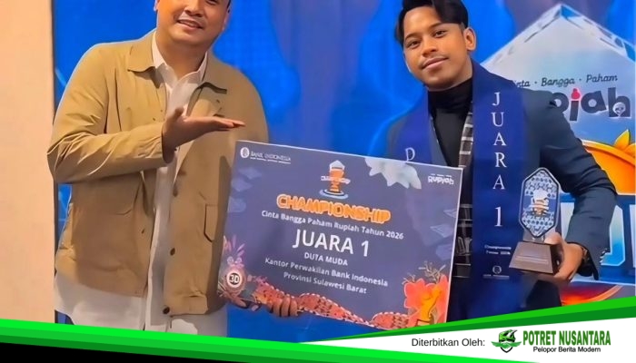 Juara Duta Muda CBP Rupiah Sulbar, Tri Sudarto Bersiap ke FERBI Nasional