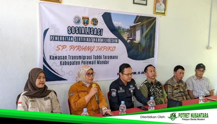 Kantah Polman Dukung Percepatan Penerbitan Sertipikat Tanah Transmigrasi di Tubbi Taramanu
