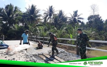 Jembatan Garuda di Tenggelang Mulai Dicor, Dandim Target Rampung Sebelum 17 Agustus