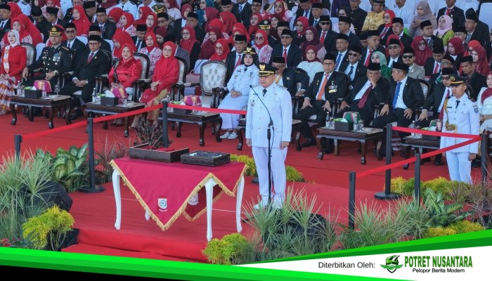 TIM NARYA Sukses Kibarkan Merah Putih, Formasi Benteng Rotterdam Warnai HUT ke-81 RI di Karebosi Makassar