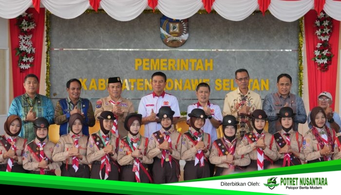Harumkan Nama Konawe Selatan di Tingkat Nasional, Kontingen Jamnas XII Pramuka Pulang Disambut Bupati Irham Kalenggo