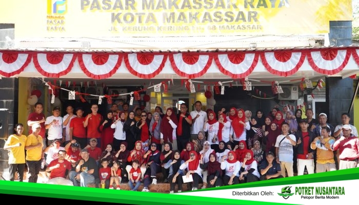 Pegawai Perumda Pasar Makassar Kompak Meriahkan HUT RI ke-81, Lomba Penuh Gelak Tawa