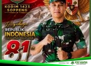 HUT ke-81 RI, Dandim 1423/Soppeng Ajak Masyarakat Kibarkan Merah Putih dengan Penuh Penghormatan