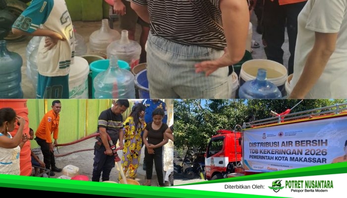 Bantu Warga Terdampak Kekeringan, Pemkot Makassar Pastikan Distribusi Air Bersih ke Semua Kecamatan