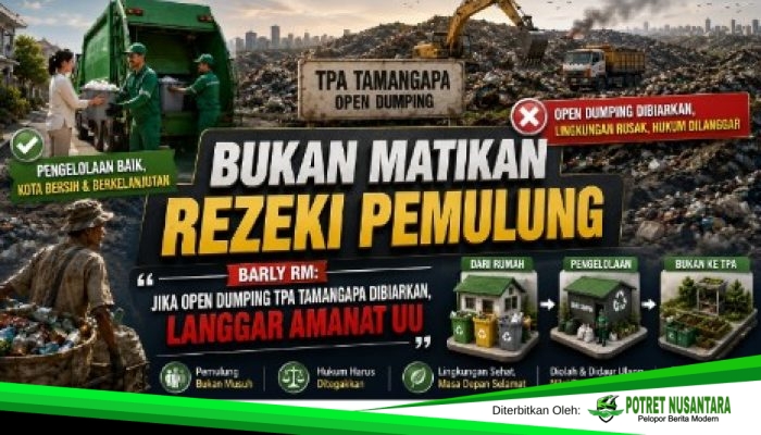 Bukan Matikan Rezeki Pemulung, Barly RM: Jika Open Dumping TPA Tamangapa Dibiarkan, Langgar Amanat UU