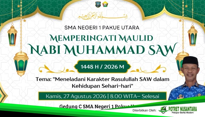 Maulid Nabi 1448 H di SMAN 1 Pakue Utara, Kepala Sekolah Tekankan Iman dan Karakter sebagai Fondasi Pendidikan
