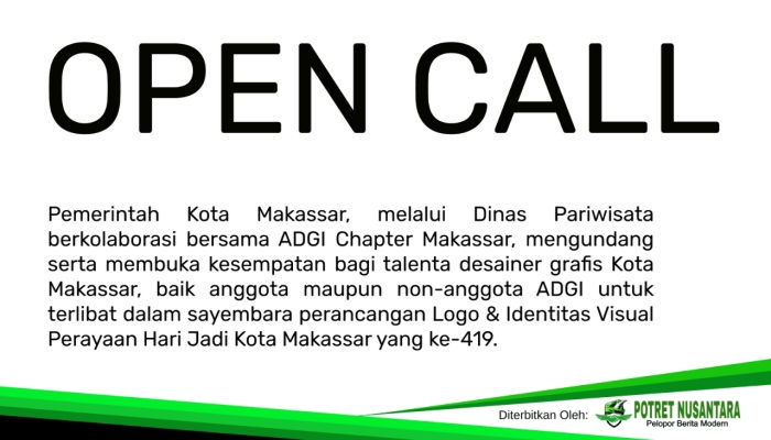 Logo HUT ke-419 Makassar Disayembarakan, Desainer Lokal Adu Gagasan