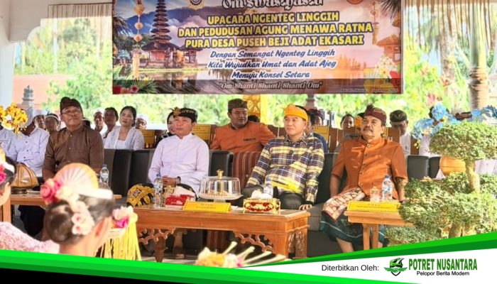 Perkuat Toleransi dan Budaya, Bupati Konawe Selatan Hadiri Upacara Ngenteg Linggih Pura Desa dan Puseh Eka Sari
