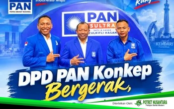 DPD PAN Konkep Bergerak, Irwan Pimpin Pengurus dan Kader Hadiri Pelantikan DPW Dan DPD Partai Amanat Nasional Se Sultra di Kendari