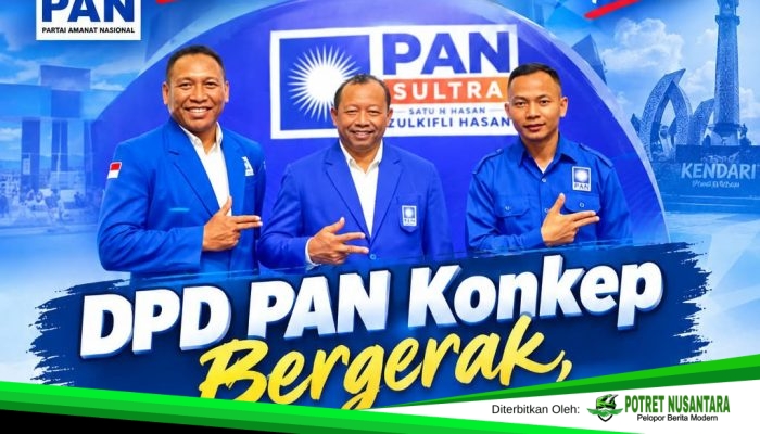 DPD PAN Konkep Bergerak, Irwan Pimpin Pengurus dan Kader Hadiri Pelantikan DPW Dan DPD Partai Amanat Nasional Se Sultra di Kendari
