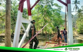 Jembatan Garuda Kunyi Mulai Dipasangi Gelagar Baja, Warga Nantikan Akses Ekonomi