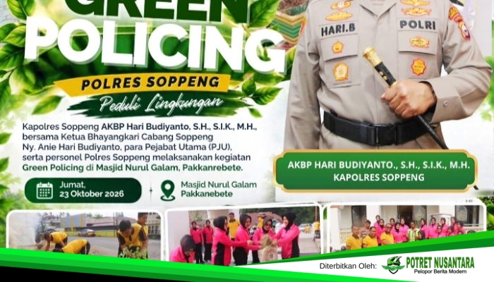 Kapolres Soppeng Pimpin Aksi Green Policing, Ajak Masyarakat Peduli Lingkungan